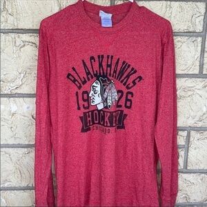 NHL Blackhawks Red Hockey Chicago Shirt Size Med